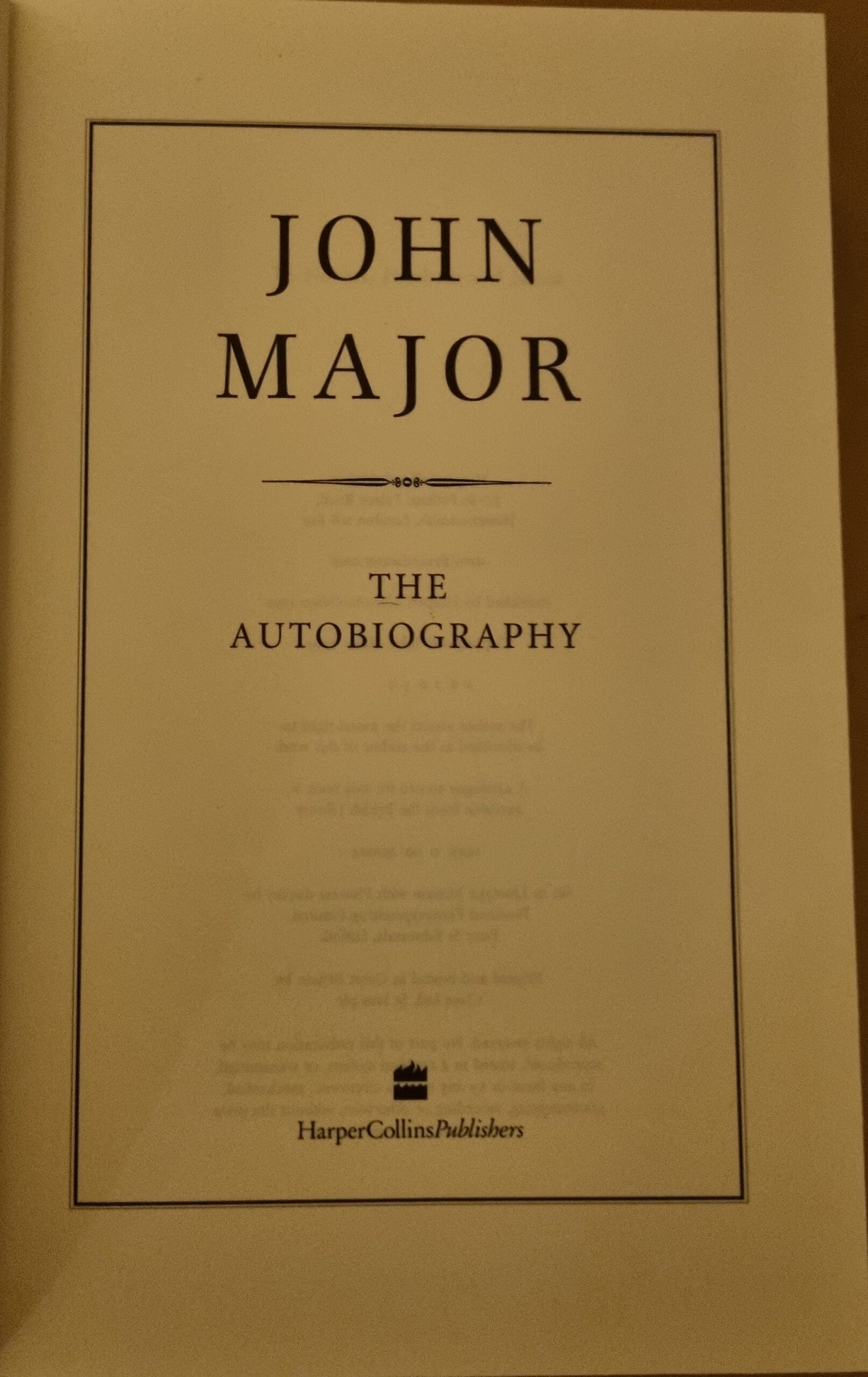 John Major: The Autobiography