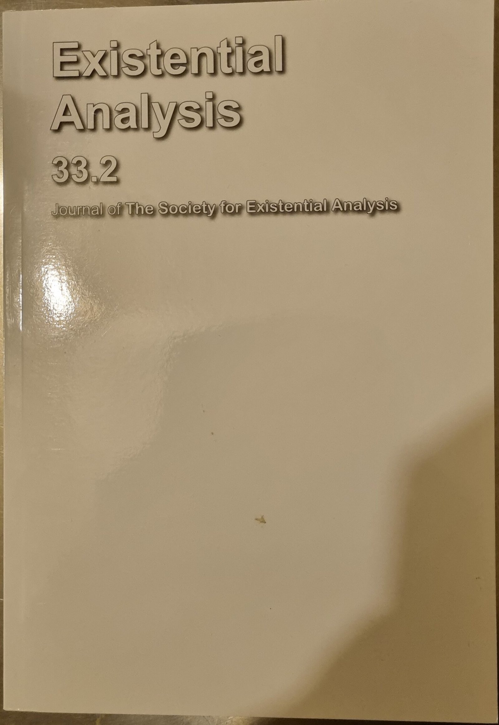 Journal of the Study of Existential Analysis: Existential Analysis 33.2