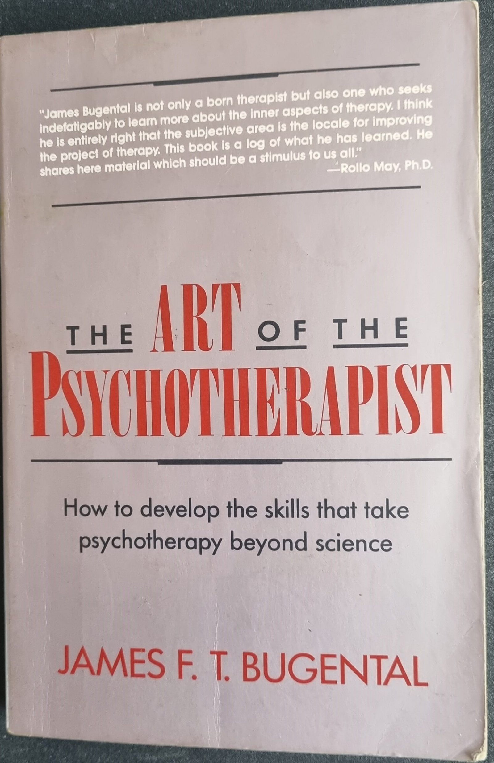 The Art of the Psychotherapist: How to Develop the Skills that take Psychotherapy Beyond Science