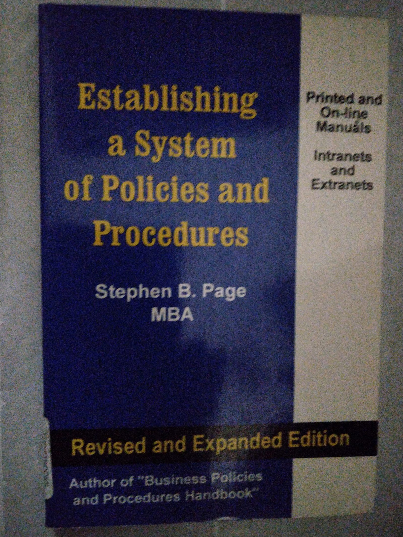 Establishing A Sytsem Of Policies And Procedures