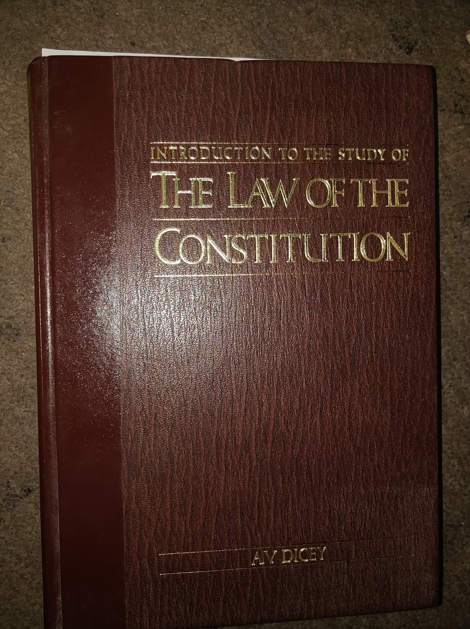 Introduction To The Study Of The Law Of The Constitution