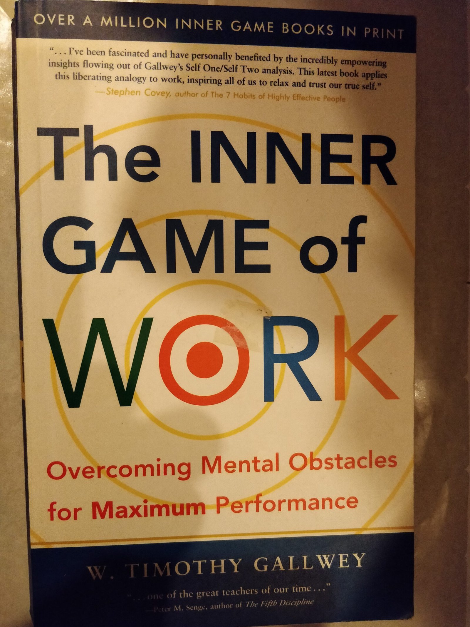 The Inner Game of Work: Overcoming Mental Obstacles for Maximum Performance